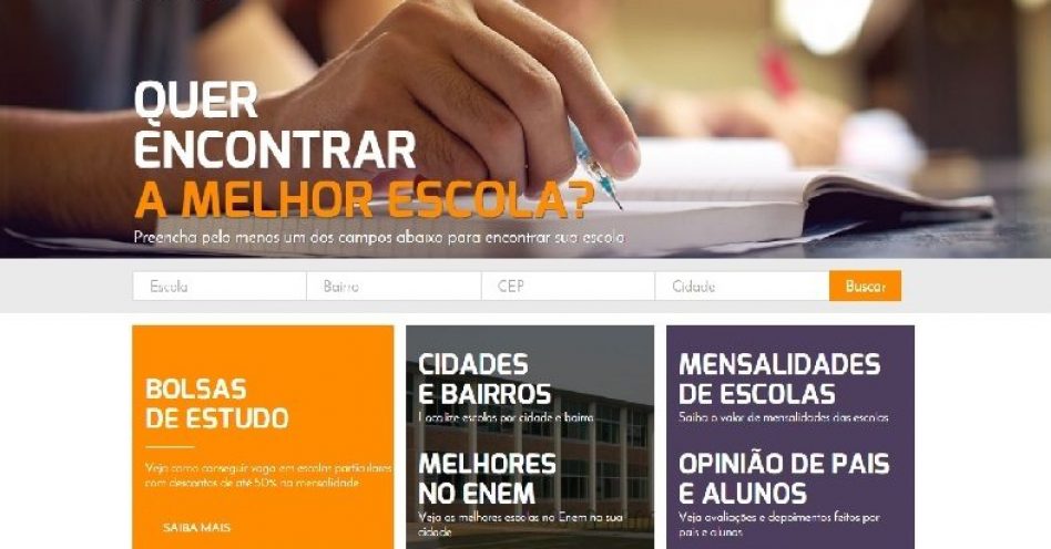 Site oferece ranking de escolas